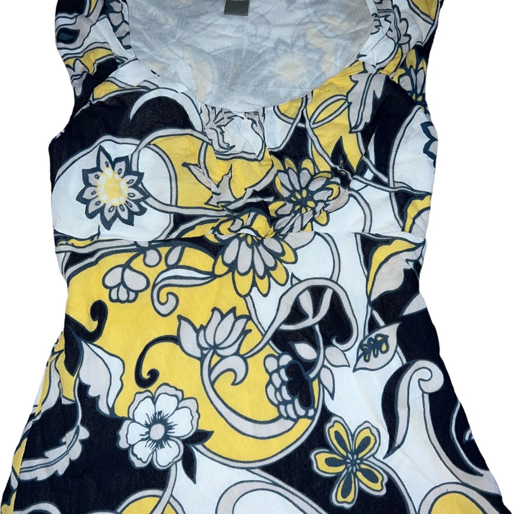 y2k ann taylor paisley flower layered cami